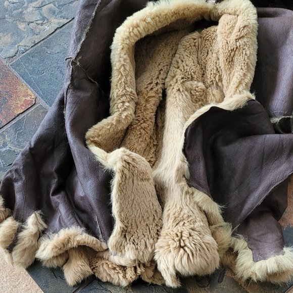 Unique  Leather Winter Coat (Runway piece), size M, brown - Picture 12 of 16